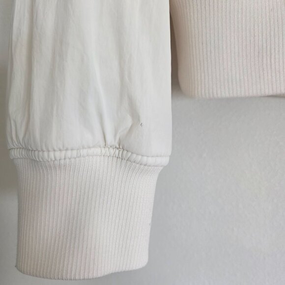 Old Navy White Puffer Oversized Crop Jacket Running Workout Lightweight Coat - Picture 11 of 11